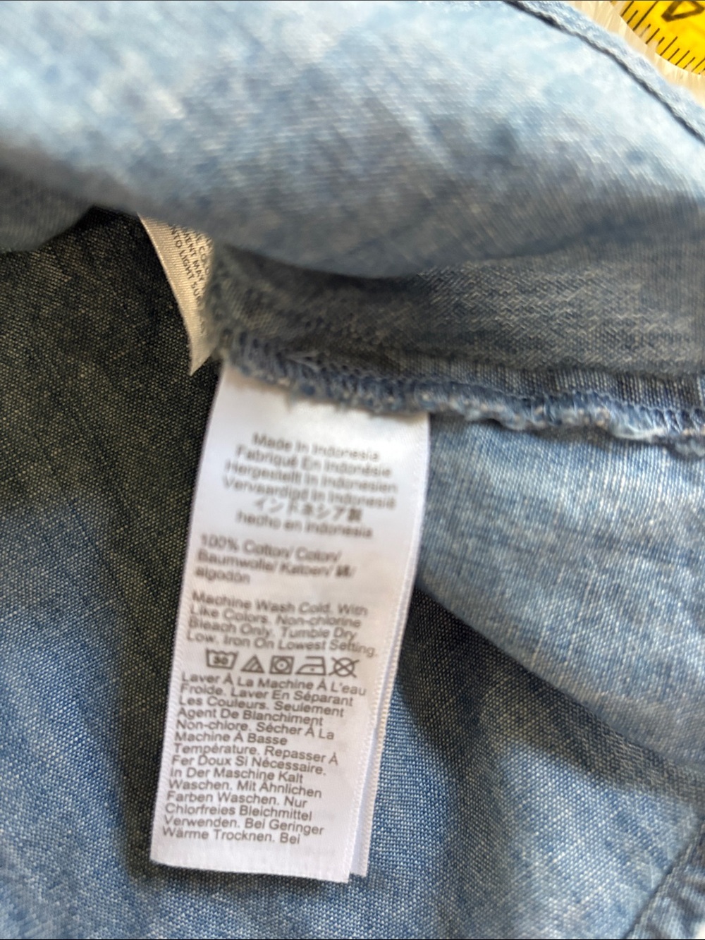 J Crew cotton denim look blouse - Picture 9 of 9